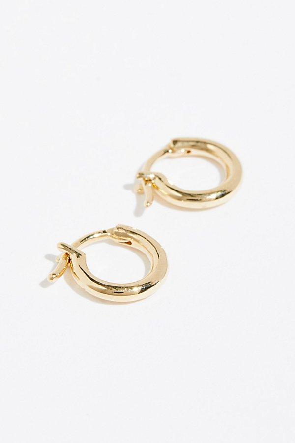 14k Tube Huggie Hoop Earrings By Adina Reyter At Free People